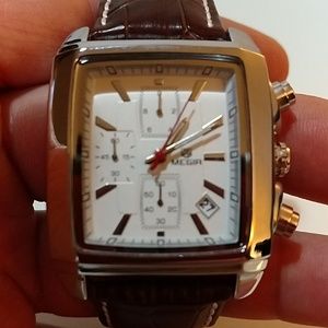 MEGIR stainless steel chronograph watch